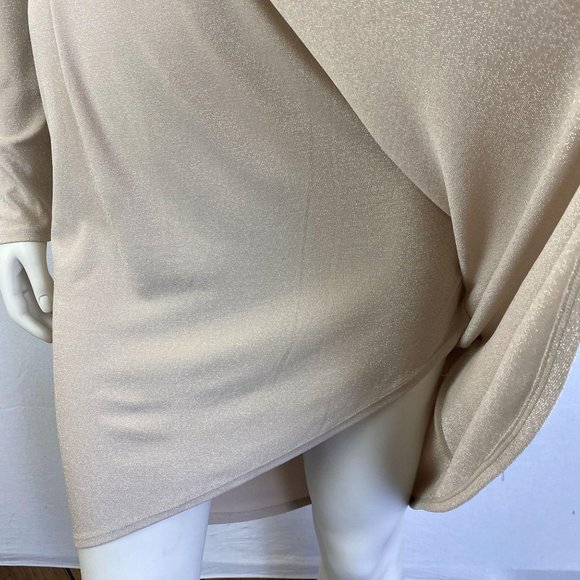 BCBGMaxAzria One-Shoulder Beige Dress - Picture 7 of 10